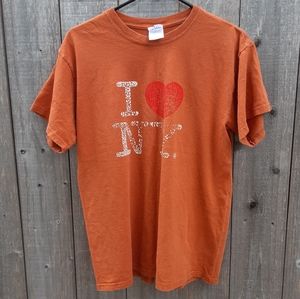 I ❤ NY New York Orange T-Shirt Love Medium